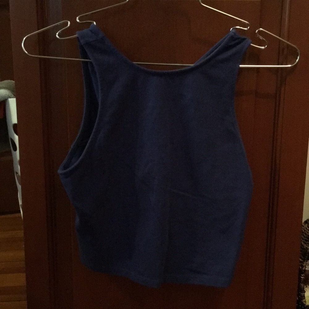 Blue crop tank
